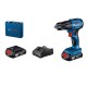 Bosch Professional GSB 185-LI  Çift Akülü Çantalı Darbeli Delme/Vidalama Makinası 2x2.0Ah-06019K3100