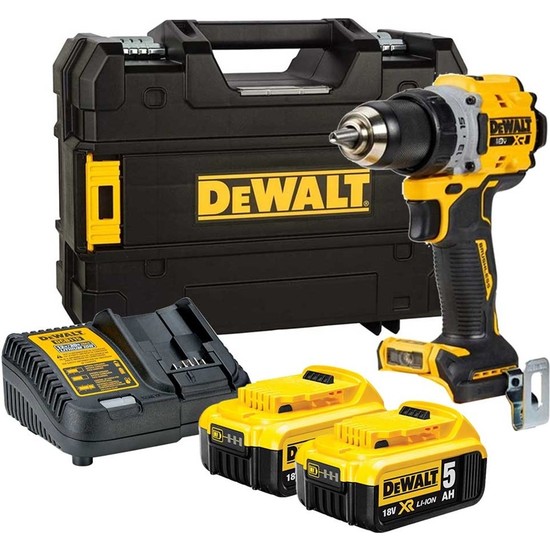 Dewalt DCD800P2T Li-Ion Kömürsüz Çift Akülü Darbesiz Matkap 18V / 5.0 AH