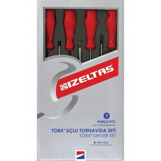 İzeltaş Torx Uçlu Tornavida Takımı 7 Adet 4775008107