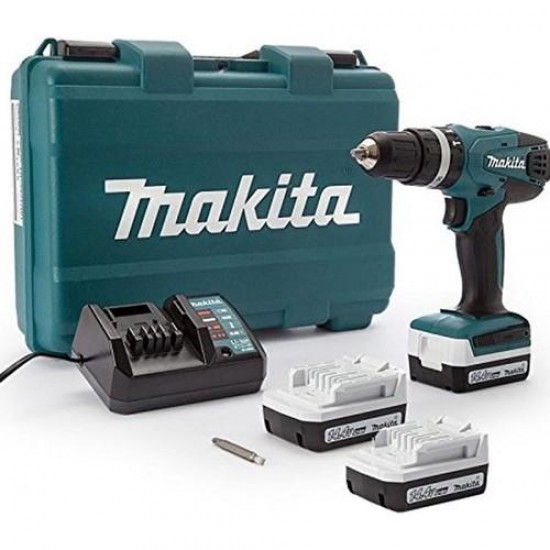 Makita Şarjlı Darbesiz Matkap Vidalama 14.4V 1,5Ah Üç Akülü DF347DWE3 