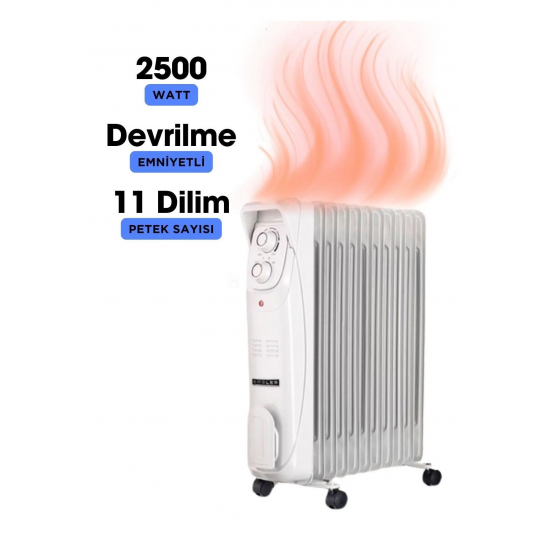 Süsler SR-5713 2500 W 11 Dilim Fanlı Yağlı Radyatör